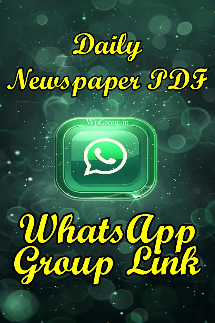 Daily Newspaper PDF WhatsApp Group Link