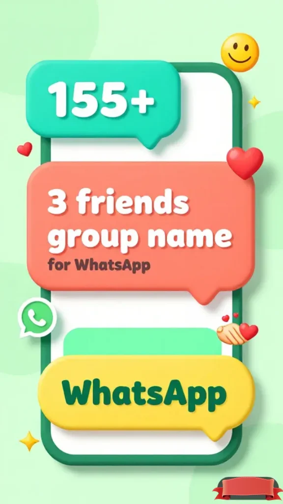 3 friends group name for WhatsApp