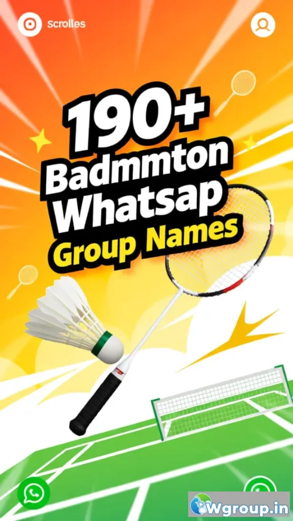 Badminton WhatsApp Group Names