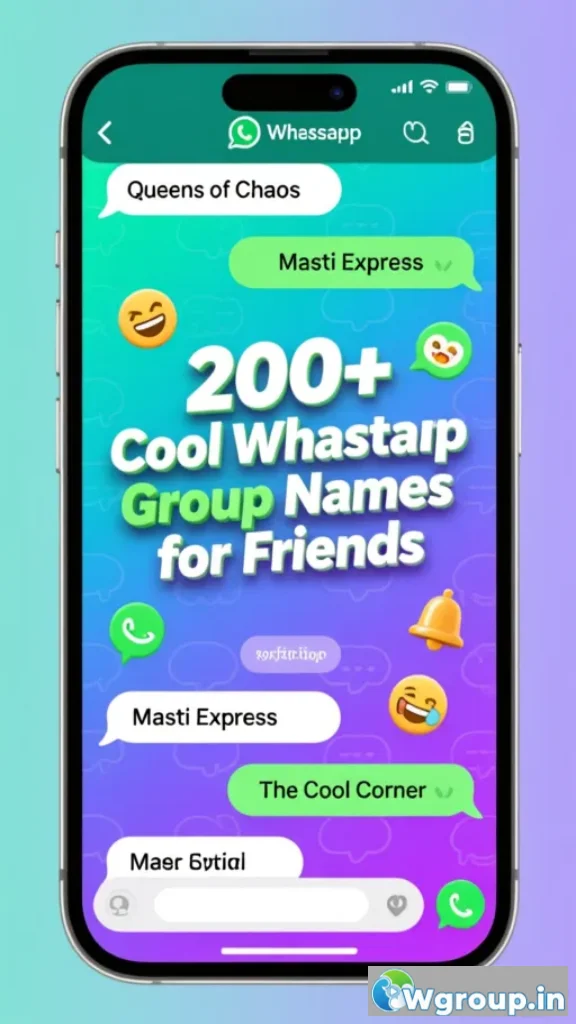Cool WhatsApp Group Names for Friends