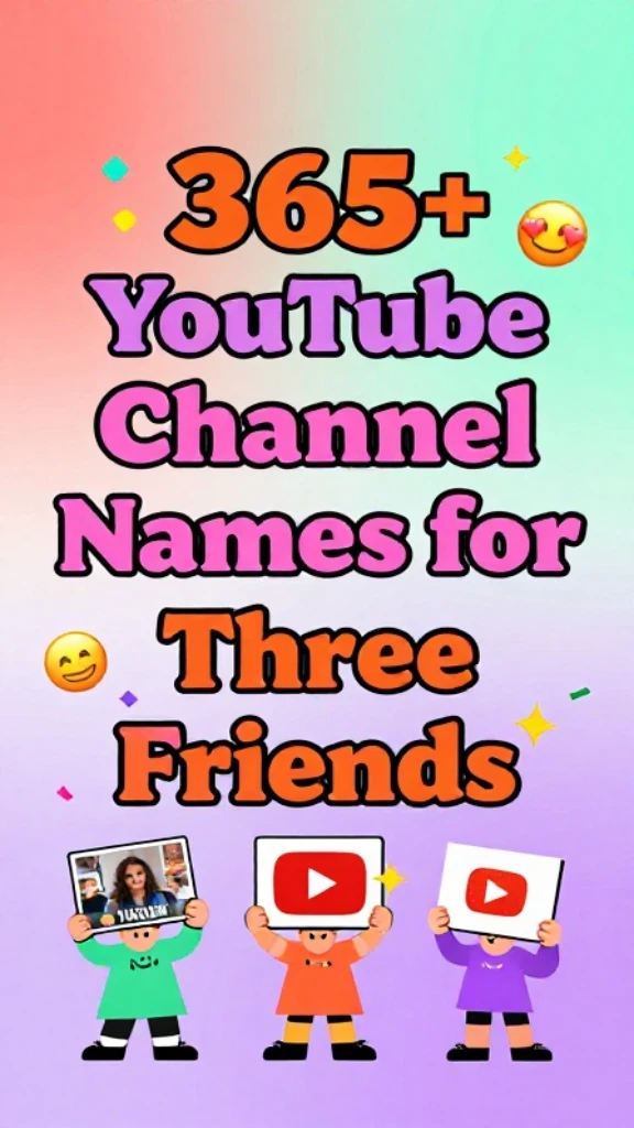 YouTube Channel Names for Three Friends